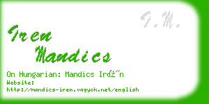 iren mandics business card